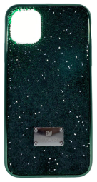 Накладка для i-Phone 11 6.1" Swarovski силикон (с блестками) зеленый