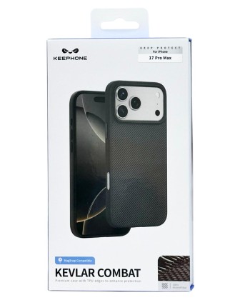 Накладка для i-Phone 17 Pro Max Keephone Kevlar Combat MagSnap чёрный