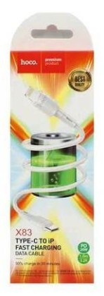 Usb Кабель-зарядка Type-C на Type-C Hoco X83 3A 60W 1м силиконовый белый
