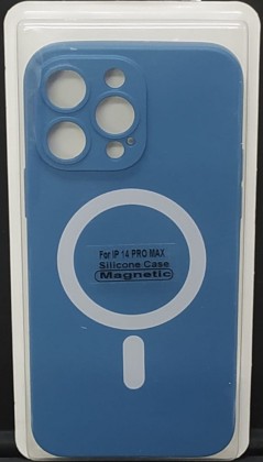 Накладка для i-Phone 14 Pro Max 6.7" Magsafe силикон темно-синяя