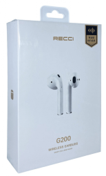 Беспроводные наушники TWS Recci G200 BT5.3/28mAh (250mAh)/3.5ч белые