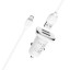 Автомобильное заряд. устр. Borofone BZ12 с шнуром Micro 2USB 2.4A белое