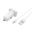 Автомобильное заряд. устр. Borofone BZ12 с шнуром Micro 2USB 2.4A белое
