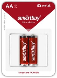 Батарейка алкалиновая Smartbuy LR6/2B (24/240)  SBBA-2A02B