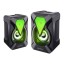 Акустическая система 2.0 Perfeo FLAMES мощность 2х3 Вт, USB, чёрн, Game Design, LED подсветка