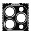 Защитное стекло для задней камеры Supglass XC-31 iPh 15Pro/15 Pro Max 3pcs черное