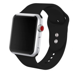 Сменный браслет силиконовая для Apple Watch 38mm черный