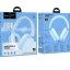 Стереонаушники Bluetooth полноразмерные Hoco W51 BT5.3/46ч синие
