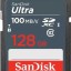 SDXC карта памяти SanDisk 128GB Class10 Ultra UHS-I 100MB/s (SDSDUNR-128G-GN3IN)