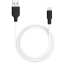 Usb Кабель-зарядка Micro Hoco X21 Plus 2.4A 2м мягкий силиконовый белый