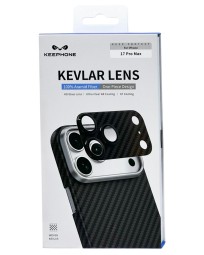Защитное стекло i-Phone 17 Pro Max на линзы камеры Keephone Kevlar Lens черное