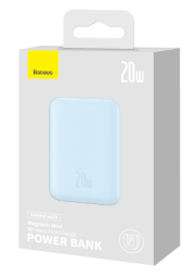 Powerbank с беспроводной зарядкой Baseus Magnetic Wireless 10000mAh 20W (PPCX030003) голубой