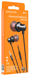 Наушники с микрофоном Borofone BM65 1.2м черные