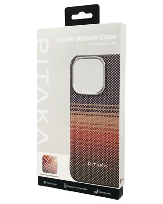 Накладка для i-Phone 16 Pro 6.3" Pitaka Tactile Woven case (Sunset)