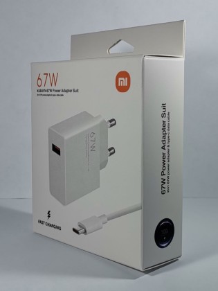 Сетевое зарядное устройство Xiaomi MI 1USB 67W с проводом Type-C (MDY-12-ES) белое
