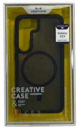 Накладка для Samsung Galaxy S23 Keephone Magsafe series силикон прозрачный темный