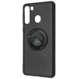 Чехол-накладка для Samsung Galaxy A21 силикон iface с держателем чёрный