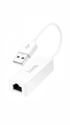 Переходник Hoco UA22 Accquire USB на RJ45 1000 Мбит/с, белый
