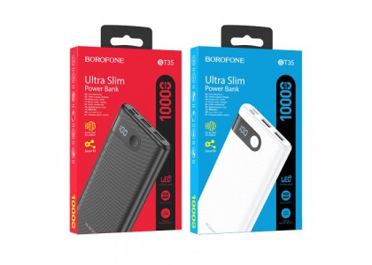Powerbank с дисплеем Borofone BT35 10000mAh 2USB 2A черный