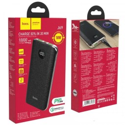 Powerbank Hoco J69 10000mAh 3A 18W 2USB/USB-C с дисплеем черный