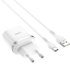 Сетевое зар. устр. Hoco C12Q с шнуром Type-C 1USB QC3.0 2.4A белое