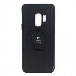 Чехол-накладка для Samsung Galaxy S9 силикон iface с держателем черный