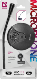 Микрофон настольный для компьютера Defender Mic-117 длина провода 1.8м черный