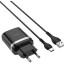 Сетевое зар. устр. Hoco C12Q с шнуром Type-C 1USB QC3.0 2.4A черное