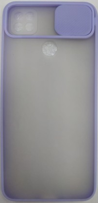 Накладка со шторкой камеры Xiaomi Redmi 9C матовая сиреневая