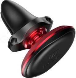 Держатель в автомобиль на торпеду Baseus Magnetic Air с держателем для кабеля SUGX-A09 красный