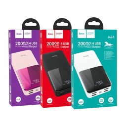 Powerbank Hoco J42A 20000mAh 4USB/1USB-C с дисплеем белый