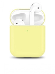 Силиконовый чехол для AirPods бледно-жёлтый