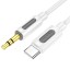 Кабель-переходник Borofone BL20 Type-C (папа) на AUX 3.5мм (папа) 1м белый