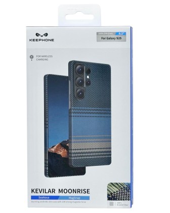 Накладка для Samsung Galaxy S25 Keephone Kevlar Moonrise MagSnap синий