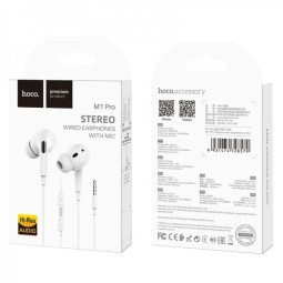 Стереонаушники Hoco M1 Pro с микрофоном 1.2м белые