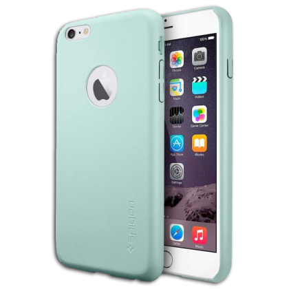 Чехол Spigen для i-Phone 6 Plus Leather Fit (PET) SGP11398 мятный