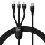Usb-C Кабель-зарядка Micro+Lightning+Type-C Baseus Flash 100W 1.5м (CASS030201) черный