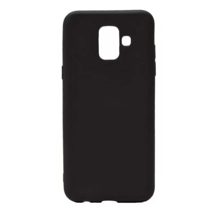 Чехол-накладка для Samsung Galaxy A6 2018 силикон матовый черный