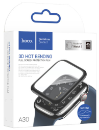 Защитное стекло для Apple Watch "45" чёрное Hoco A30
