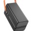 Powerbank Hoco DB49 100000mAh 4USB/1C с проводом Type-C/Lightning с фонариком черный