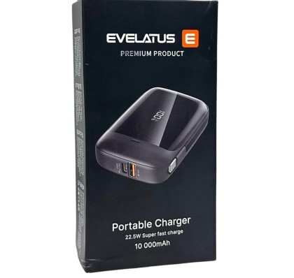 Powerbank Evelatus 10000mAh 1USB/1C 22.5W чёрный