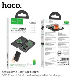 Беспроводное зарядное устройство 3in1 смартфон/Watch/AirPods Hoco CQ13 15W черное