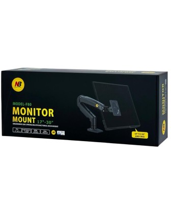 Кронштейн для монитора 17-30" NB Model-F80 настольное крепление с газовой пружиной до 9кг черный