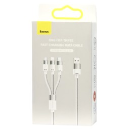 Usb Кабель-зарядка Micro/Lightning/Type-C Baseus Star Speed 1.2м (CAXS000002) белый