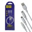 Usb Кабель-зарядка Micro Hoco X25 3в1 Micro/Lightning/Type-C 1м белый