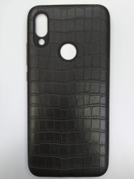 Накладка для Xiaomi Redmi 7 силиконовая под кожу чёрный