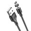 Usb Кабель-зарядка магнитный Lighting Hoco X52 Sereno 2.4A 1м силиконовый черный
