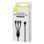 Usb Кабель-зарядка Micro+Lightning+Type-C Baseus Flash 6A 1.2м (CASS040001) черный