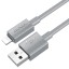 Usb Кабель-зарядка Lightning Hoco X107 1м 2.4A серый