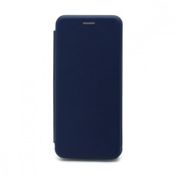 Чехол-книжка Xiaomi redmi 9 Fashion Case кожаная боковая темно-синяя